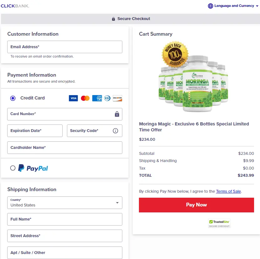 moringa-magic-secure-checkout-page